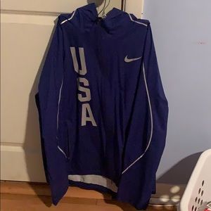 Nike windbreaker shield USA navy men’s large